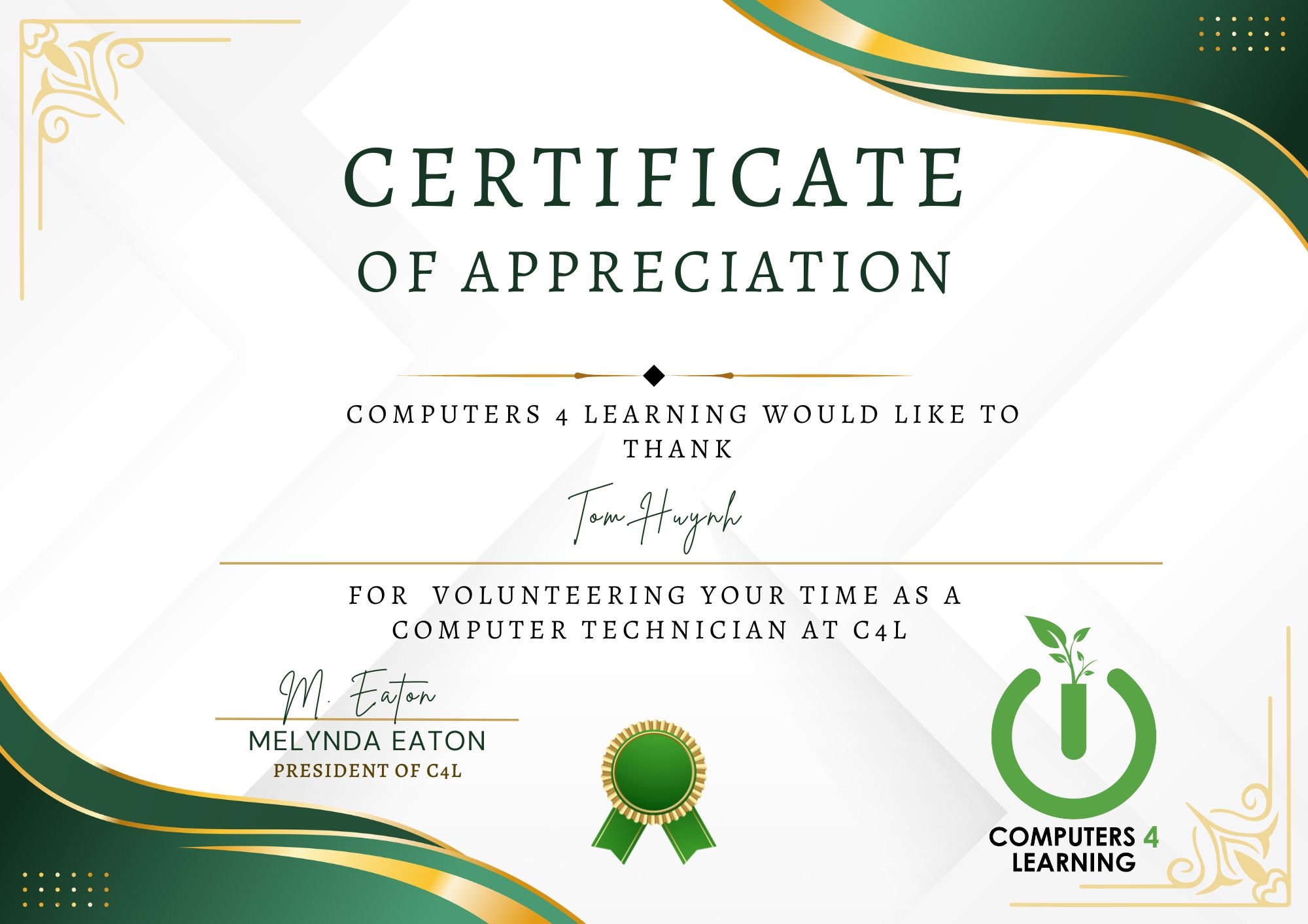 Volunteer Certificate